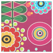 Retro, bloempatroon stof (Close Up)