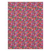 Retro, bloempatroon tafelkleed (Voorkant)