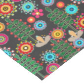 Retro, bloempatroon tafelkleed (Gekanteld)