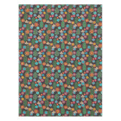 Retro, bloempatroon tafelkleed (Voorkant)