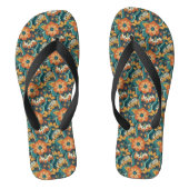 Retro bloempatroon teenslippers (Voetbed)