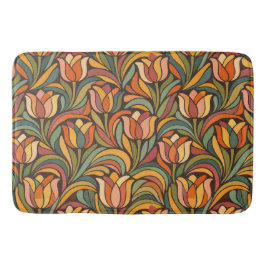 Retro bloemrijke Art Nouveau patroon decoratie Badmat