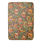 Retro bloemrijke Art Nouveau patroon decoratie Badmat (Voorkant Verticaal)