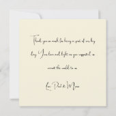 Retro Bloemrijke BOHO Trouw Dankkaart Bedankkaart (Achterkant)