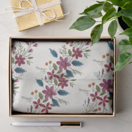 Retro Bloemrijke Folk Kerstmis Tissuepapier