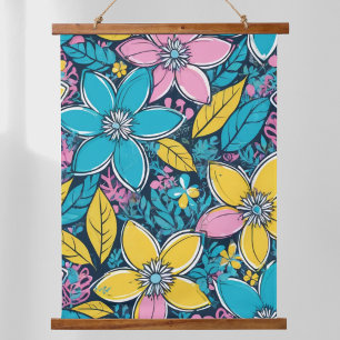 Retro Bloemrijke Kleurrijke Natuur Boho Hangend Wandkleed