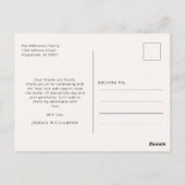 Retro bloemrijke moderne script afstudeer dankjewe briefkaart (Achterkant)