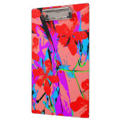 retro bloemroze klembord (Links)