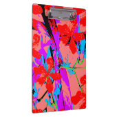 retro bloemroze klembord (Rechts)