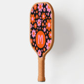 Retro bloemstuk Persoonlijk Pickleball Paddle (Links)