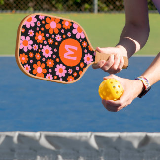 Retro bloemstuk Persoonlijk Pickleball Paddle
