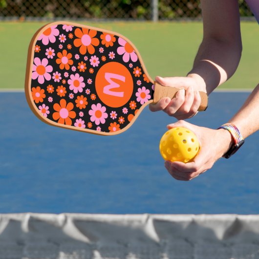 Retro bloemstuk Persoonlijk Pickleball Paddle (Insitu)