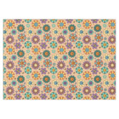 Retro bloemtafelkleed 60s pastel stijl accent tafelkleed (Voorkant (Horizontaal))