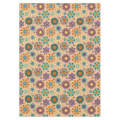 Retro bloemtafelkleed 60s pastel stijl accent tafelkleed (Voorkant)