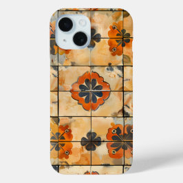Retro Bloemtegelpatroon Hoesje