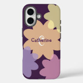 Retro Bloemvormen Groovy Monogram Case-Mate iPhone Case (Achterkant)