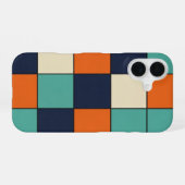 Retro Blok Raster iPhone 16 Hoesje (Achterkant horizontaal)