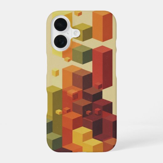 Retro Blok Val iPhone 16 Hoesje (Achterkant)