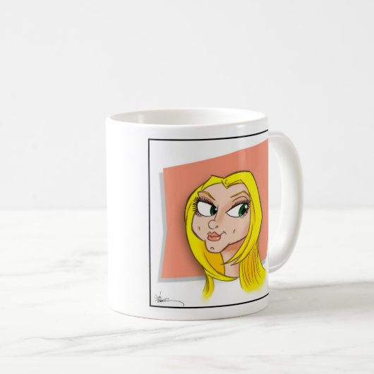 Retro Blonde Mok (Voorkant rechts)