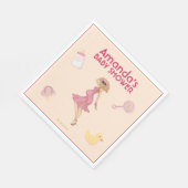 Retro Blondine Moeder Baby shower Party Servet (Hoek)