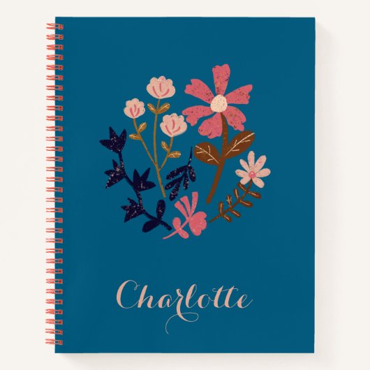  Retro Bloom Bloemen Notitieboek (Voorkant)