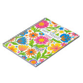 Retro Bloom Bloemstuk Notitieboek (Linkerzijde)