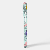 Retro Bloom Bold Botanical Line Art Case-Mate iPhone Case (Achterkant / Links)