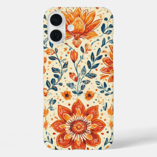 Retro Bloom Burst - IPhone 16 Hoesje