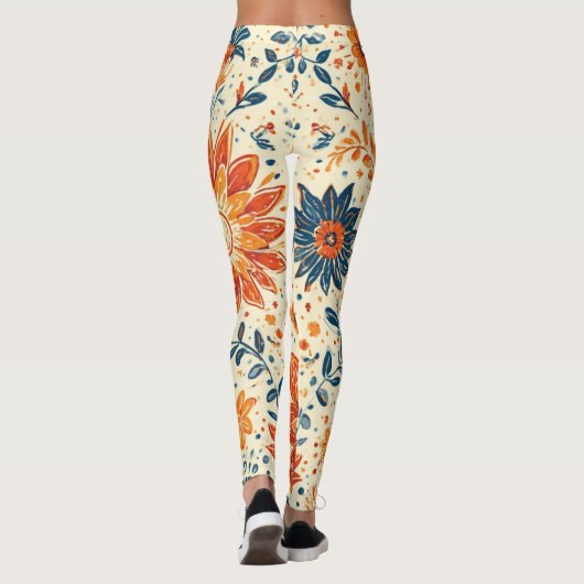 Retro Bloom Burst - Leggings (Achterkant)