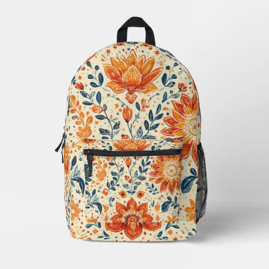 Retro Bloom Burst - Rugzak (Voorkant)