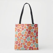Retro Bloom Canvas tas (Voorkant)