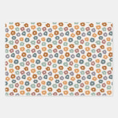 Retro Bloom Delight Inpakpapier Vel (Voorkant 2)