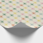 Retro Bloom Geometric Floral Print gepattereerd Cadeaupapier (Hoek)