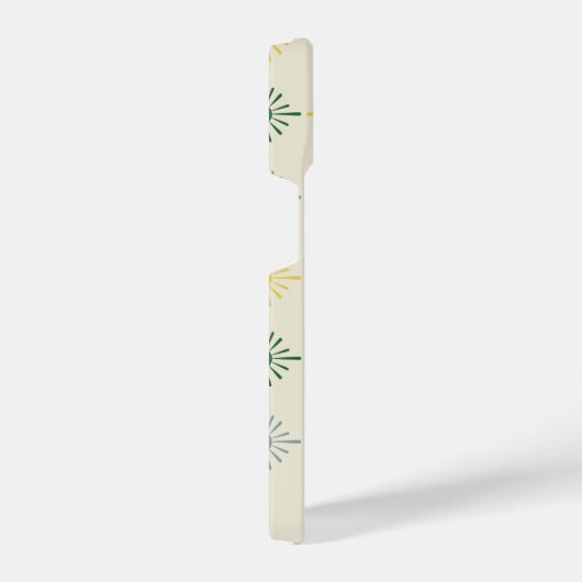 Retro Bloom Geometric Floral Print Specialized iPhone Hoesje (Rechterkant)