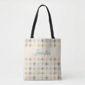 Retro Bloom Geometric Floral Print Specialized Tote Bag (Voorkant)