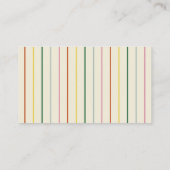 Retro Bloom Geometric Floral Print Visitekaartje (Achterkant)