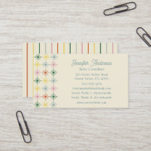 Retro Bloom Geometric Floral Print