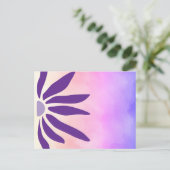 Retro Bloom Geometrische Mod Flower Briefkaart (Staand voorkant)