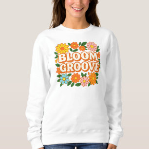 Retro "Bloom Groove" Floral Design hippiebloem Trui