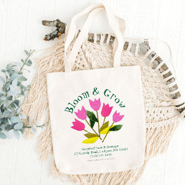 Retro Bloom & Grow Floral Garden Boerderij Boutiqu Tote Bag