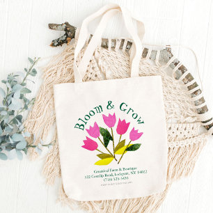 Retro Bloom & Grow Floral Garden Boerderij Boutiqu Tote Bag