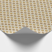 Retro Bloom Harmony Baby Blue Mustard Cadeaupapier (Hoek)