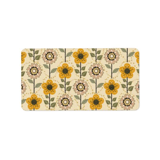 Retro Bloom Harmony Etiket (Voorkant)
