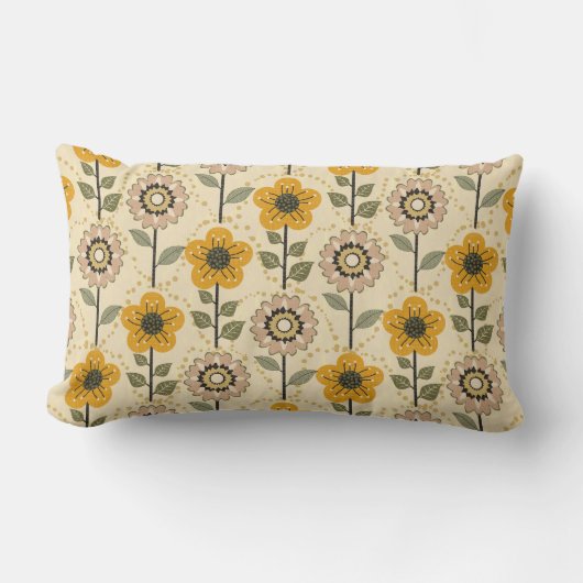 Retro Bloom Harmony Kussen (Voorkant)
