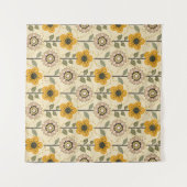 Retro Bloom Harmony Wandkleed (Voorkant (horizontaal))