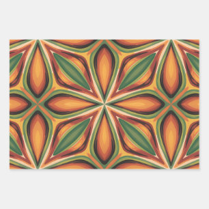 Retro Bloom Inpakpapier Vel