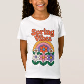 Retro Bloom: Spring Vibes Rainbow T-shirt (Voorkant)