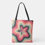 Retro Bloom Swirl Tote Bag (Achterkant)