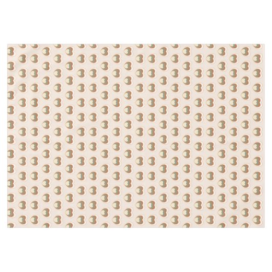 Retro Bloom Tablecloth Brown Green Cozy Accent Tafelkleed (Voorkant (Horizontaal))