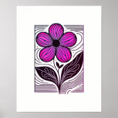 Retro Bloom Vibes Poster (Voorkant)